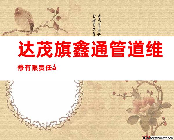 达茂旗鑫通管道维修有限责任公司
